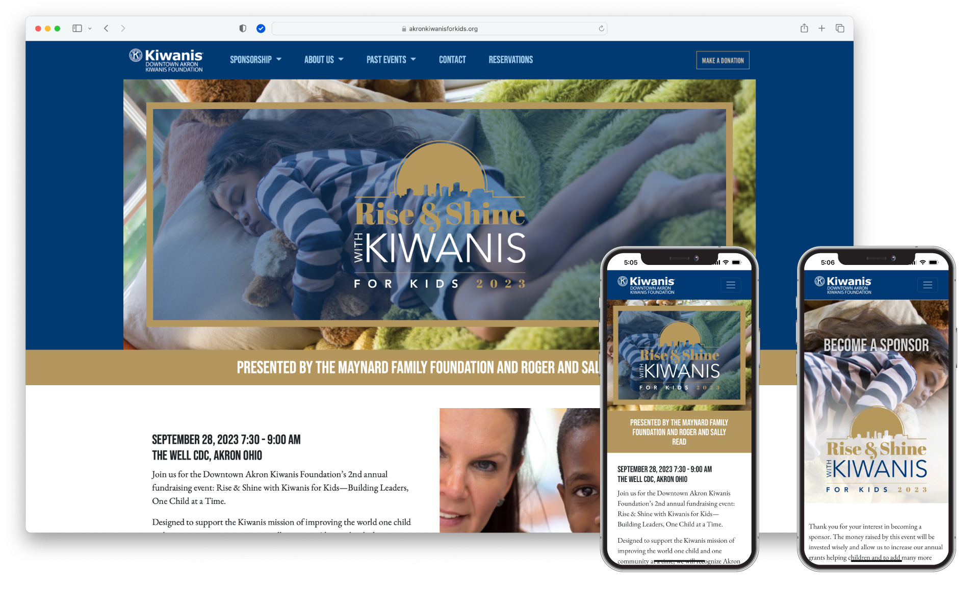 Rise & Shine with Kiwanis for Kids Program Website