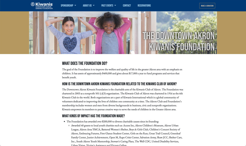 About the Downtown Akron Kiwanis Foundation